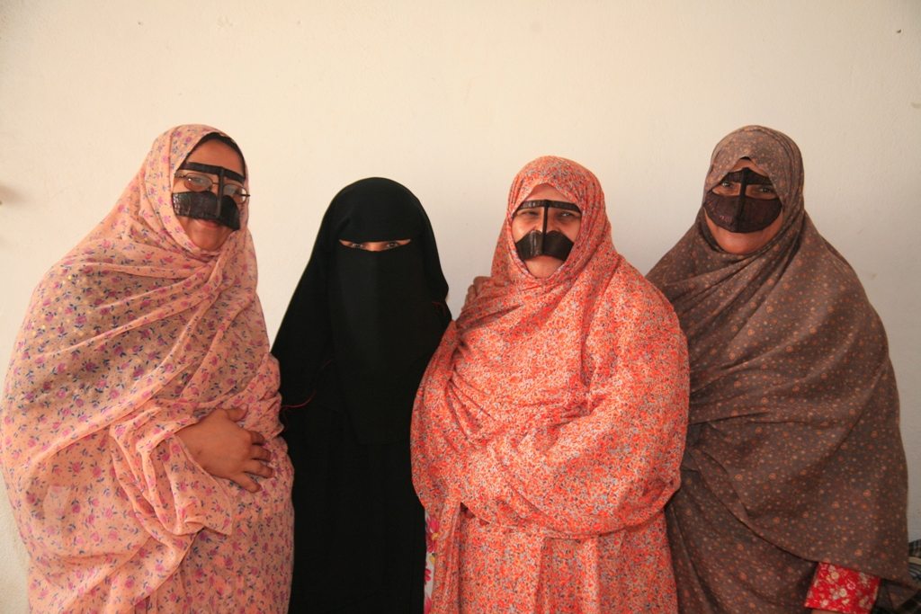 Women wearing the burqe from Hormozgan.